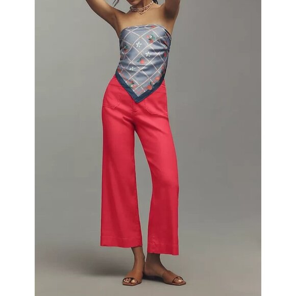 The Colette Linen Blend Crop Wide-Leg Pants by Maeve 32Tall - Picture 1 of 1